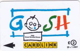 Cardlink, CLK007, Great Ormond Street Hospital - Teardrop Logo, 2 Scans.   3CLKA - [ 5] Eurostar, Cardlink & Railcall
