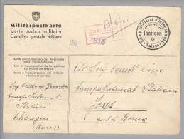Heimat BE THÖRINGEN 1843-11-25 Internierten-Stempel Auf Militärpostkarte Nach Campo Jens - Cartas & Documentos