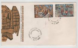 Cyprus FDC Christmas Stamps With Cachet 24-11-1969 - Lettres & Documents