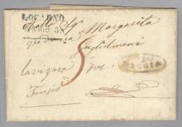 Heimat TI MAGGIA 1855-09-29 Strahlenstempel Auf BOM über Locarno (Strahlen-O) Nach Fusio - ...-1845 Prephilately