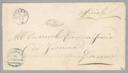 Heimat TI GORDOLA 1864-07-17 Strahlenstempel Auf BOM Nach Locarno - ...-1845 Prephilately