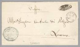 Heimat TI BIGNASCO 1862-09-12 Strahlenstempel Briefhülle Nach Locarno - ...-1845 Prephilately