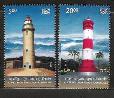 INDIA, 2012, Lighthouses Of India, Set 2 V, MNH, (**) - Neufs