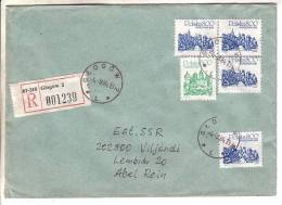 GOOD POLAND " REGISTERED " Postal Cover To ESTONIA 1984 - Good Stamped: City Views - Brieven En Documenten