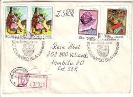 GOOD POLAND " REGISTERED " Postal Cover To ESTONIA 1986 - Good Stamped: Art - Lettres & Documents