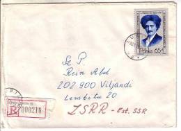 GOOD POLAND " REGISTERED " Postal Cover To ESTONIA 1986 - Good Stamped: Phila / Paderewski - Brieven En Documenten