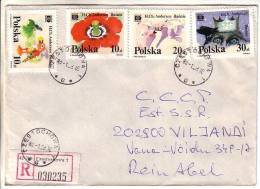 GOOD POLAND " REGISTERED " Postal Cover To ESTONIA 1988 - Good Stamped: Andersen / Fairy Tale - Lettres & Documents