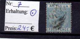 Antigua   Michel Nr:  7  Gebraucht  #3140 - 1858-1960 Kolonie Van De Kroon