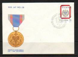 POLAND FDC 1974 30TH ANNIVERSARY OF POLISH SECURITY SERVICES & POLICE Mo I SB - FDC