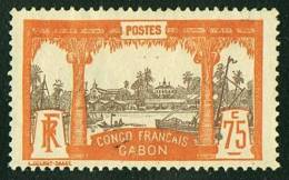 GABON  Légende: Congo Français / Gabon 75 C  Oblitéré - Used Stamps