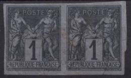 #25# COLONIES GENERALES N° 37 Paire Oblitéré - Sage