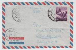 Egypt Air Mail Cover Sent  To Germany Single Stamped - Posta Aerea