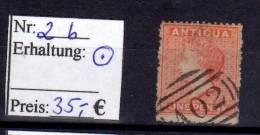 Antigua   Michel Nr:  2b    Gebraucht  #3140 - 1858-1960 Kolonie Van De Kroon