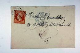 France: Lettre 1857 Paris  Yv 13 , Wax Sealed - 1849-1876: Classic Period