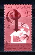 EGYPT / 1959 / ARAB EMIGRANTS / GLOBE / SWALLOWS / MAP / MNH / VF . . - Ongebruikt