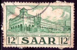 SARRE - SAAR - 1954 - USATO - Hauptpostamt Saar-Brucken - 12 F - Used Stamps