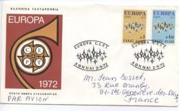 Greece FDC EUROPA CEPT Complete Sent To France 2-5-1972 With Cachet - 1972