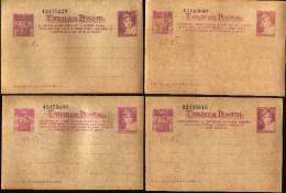 Juego De Las 4 Tarjetas Enteros Postales De 1938 Con Publcidad De La Caja Postal. - 1931-....