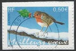 FRANCE - Rouge-Gorge Autoadhésif Sans Phosphore Oblitéré Sur Fragment LUXE - Unused Stamps