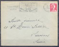 LETTRE  Cachet   PARIS  VII  Le 28 7 1956   Secap  BERETS ROUGES    Parachutistes Coloniaux   Pour SURESNES - 1955-1961 Marianne (Muller)