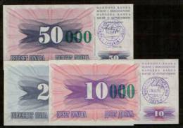 BOSNIA & HERZEGOVINA PAPER MONEY EXTRA ZEROS & GREEN OVERPRINT 1993 UNCIRCULAR ** - Bosnië En Herzegovina