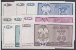 Republika Srpska Bosnia & Herzegovina Paper Money 1992,1993 - Bosnië En Herzegovina