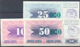 Bosnia & Herzegovina BILLS SET UNCIRCULAR 24-12-1993 ** - Bosnia Erzegovina