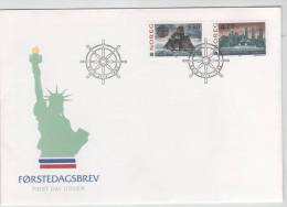 Norway FDC EUROPA CEPT With LIBERTY STATUE Cachet 21-4-1992 - 1992