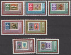 Hungary 1973 Stamp Exhibition, Bird, Flower, Butterflies, Papillon - Incomplete Set - MNH** - Mariposas