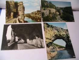 EL- 4 CARTES DEFILES DE RUOMS(3).....PONT D'ARC(1). - Ruoms