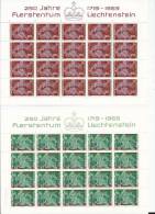 ⭐ Liechtenstein - Feuille - YT N° 458 à 461 ** - Neuf Sans Charnière ⭐ - Unused Stamps