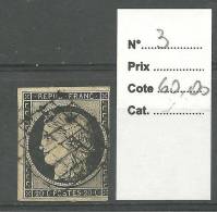 France No: 3 Cote 60 Euros Y T - 1849-1850 Ceres