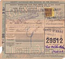 8669# COLIS POSTAUX Y&T N° 165 Obl PARIS ST ANNE 1940 PLM Pour LES SABLES D´OLONNE  VENDEE - Covers & Documents