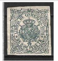 25-SELLO FISCAL COLONIA  DE ESPAÑA SIGLO XIX FISCALES SPAIN REVENUE 25 Centimos  ,GRAN SELLO,NUEVO GOMA ORIGINAL.S - Revenue Stamps