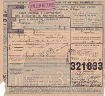 8677# COLIS POSTAUX Y&T N° 177 VALEUR DECLAREE Obl FERRIERES FONTENAY 1941 LOIRET Pour LUCON VENDEE - Covers & Documents