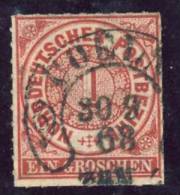 1868 Germany North German Confederation, Rare Cologne Horseshoe Cancel, Michel  4 In Perfct Condition - Used