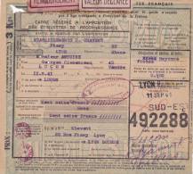 8678# COLIS POSTAUX Y&T N° 177 VALEUR DECLAREE REMBOURSEMENT Obl LYON RUE DE LA BOURSE 1941 RHONE Pour LUCON VENDEE - Cartas & Documentos