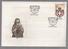Escudo - 13/10/2000 - Eslovaquia - Cover - Sobre Fdc Specimen - Muestra - Briefe U. Dokumente