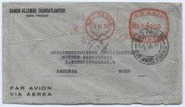 Brazil - SAO PAULO, 1937. Bank, Banco Allemao Transatlantico, Air Mail - Gebraucht