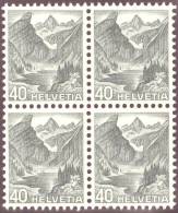 Schweiz 1936 Landschaft Seealpsee 40 Rp. Im Viererblock ** Postfrisch Zu#209y, Mi#305y - Unused Stamps