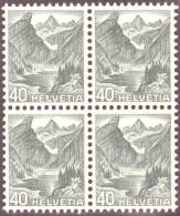 Schweiz 1936 Landschaft Seealpsee 40 Rp. Im Viererblock ** Postfrisch Zu#209y, Mi#305y - Nuevos