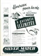 Reclame Uit Oud Magazine 1957 - Silver Match - Briquets à Gaz - Aansteker - Reclame-artikelen