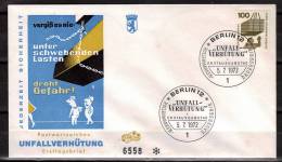 ALLEMAGNE BERLIN  FDC 1972 Securite  Du Travail  Charge Volante - Accidents & Road Safety