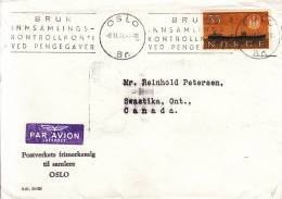 Norway Cover Scott #385 Facit #480 55o Tanker ´Dalfonn´ And Oil Drilling Tower - Cartas & Documentos