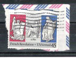 USA / Etats Unis: French Revolution Française , Bicentenaire , Obl Sur Fragment, TB - French Revolution