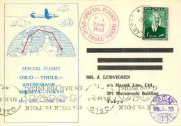 Oslo Thule Anchorage Shemya Tokyo - Cartas & Documentos