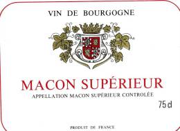 Etiquétte De Vin De Bourgogne Neuve Macon Supérieur - Bourgogne