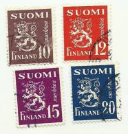 1950 - Finlandia 364/67 Ordinaria C2048, - Used Stamps