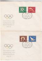 Jeux Olympiques - Boxe - Voile - Ski - Athlétisme - République Démocratique - 2 Lettres De 1960 - Covers & Documents