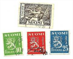 1952 - Finlandia 384/87 Ordinaria C2050, - Used Stamps